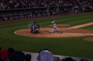 Mighty Joe Mauer taking a rip